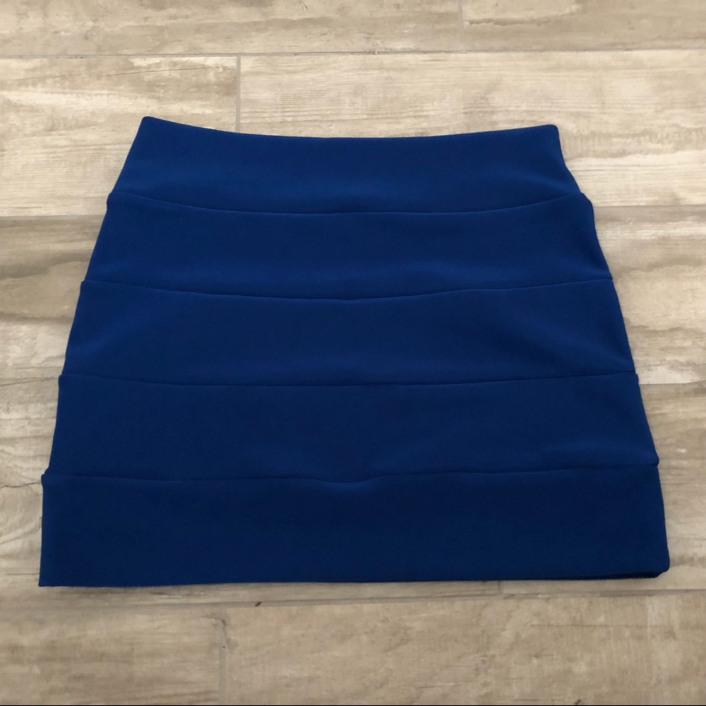 A’gaci Blue High Waisted Mini Skirt SZ M
